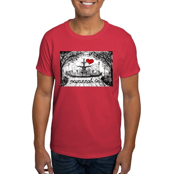 CafePress - I Love Savannah Ga T Shirt - Men's Classic Graphic Cotton T-Shirt
