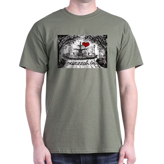 CafePress - I Love Savannah Ga T Shirt - Men's Classic Graphic Cotton T-Shirt
