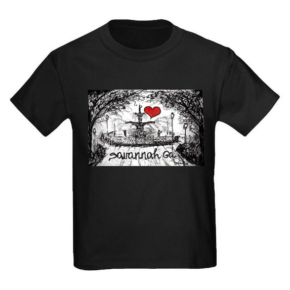 CafePress - I Love Savannah Ga T Shirt - Dark T-Shirt Kids XS-XL