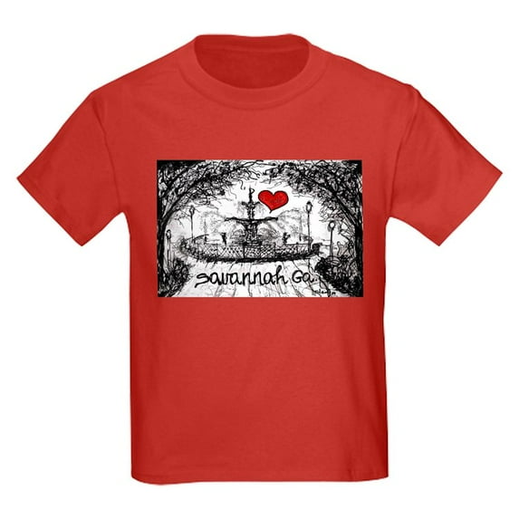 CafePress - I Love Savannah Ga T Shirt - Dark T-Shirt Kids XS-XL