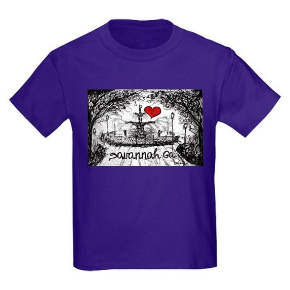 CafePress - I Love Savannah Ga T Shirt - Dark T-Shirt Kids XS-XL