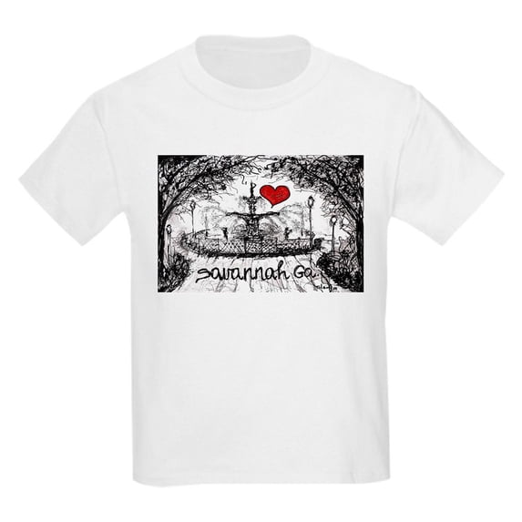CafePress - I Love Savannah Ga T Shirt - Light T-Shirt Kids XS-XL