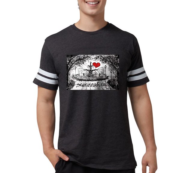 CafePress - I Love Savannah Ga T Shirt - Mens Football Shirt