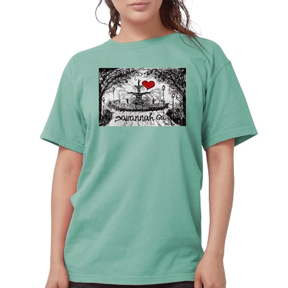 CafePress - I Love Savannah Ga T Shirt - Womens Comfort Colors® Shirt