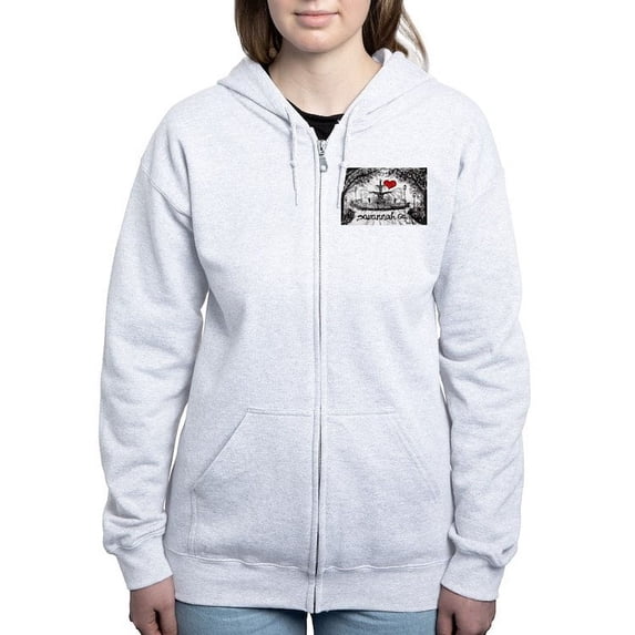 CafePress - I Love Savannah Ga - Women's Zip Hoodie