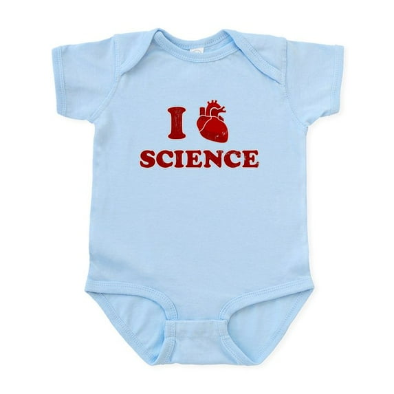 CafePress - I Love Science Infant Bodysuit - Baby Light Bodysuit, Size Newborn - 24 Months