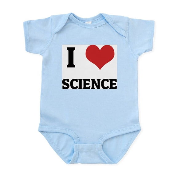 CafePress - I Love Science Infant Creeper - Baby Light Bodysuit, Size Newborn - 24 Months