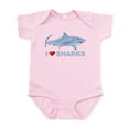 thumbnail image 1 of CafePress - I Love Sharks Infant Bodysuit - Baby Light Bodysuit, Size Newborn - 24 Months, 1 of 4