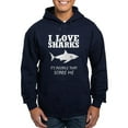 thumbnail image 1 of CafePress - I Love Sharks, It's People That Scar Hoodie (Dark) - Pullover Hoodie, Classic, Comfortable Hooded Sweatshirt, 1 of 4
