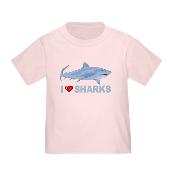 CafePress - I Love Sharks Toddler T Shirt - Cute Toddler T-Shirt, 100% Cotton