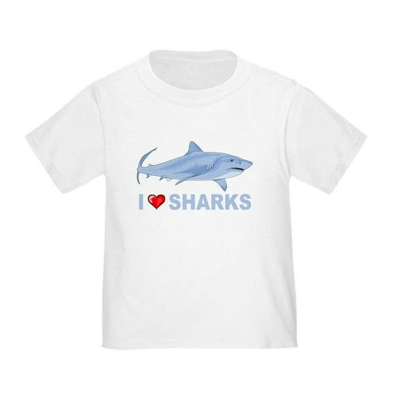 CafePress - I Love Sharks Toddler T Shirt - Cute Toddler T-Shirt, 100% Cotton