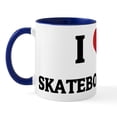 thumbnail image 1 of CafePress - I Love Skateboarding Mug - 11 oz Ceramic Mug - Novelty Coffee Tea Cup, 1 of 6