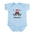 thumbnail image 1 of CafePress - I Love Skunks Infant Bodysuit - Baby Light Bodysuit, Size Newborn - 24 Months, 1 of 4