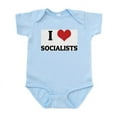 thumbnail image 1 of CafePress - I Love Socialists Infant Creeper - Baby Light Bodysuit, Size Newborn - 24 Months, 1 of 4