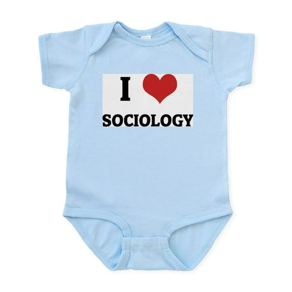 CafePress - I Love Sociology Infant Creeper - Baby Light Bodysuit, Size Newborn - 24 Months