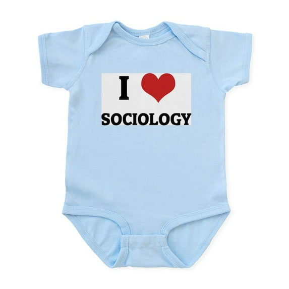 CafePress - I Love Sociology Infant Creeper - Baby Light Bodysuit, Size Newborn - 24 Months