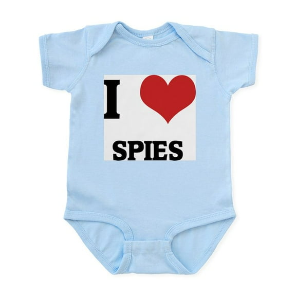 CafePress - I Love Spies Infant Creeper - Baby Light Bodysuit, Size Newborn - 24 Months