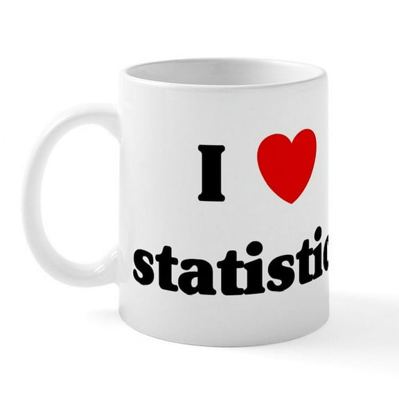 CafePress - I Love Statistics Mug - 11 oz Ceramic Mug - Novelty Coffee Tea Cup