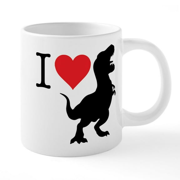 CafePress - I Love T Rex - 20 Oz White Ceramic Mega Mug