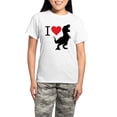 thumbnail image 1 of CafePress - I Love T Rex Women's Light Pajamas - Women's Short Sleeve Print T-Shirt and Pants Light Cotton Pajama Set, 1 of 7