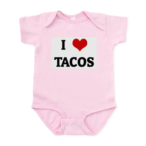 CafePress - I Love TACOS Infant Bodysuit - Baby Light Bodysuit, Size Newborn - 24 Months