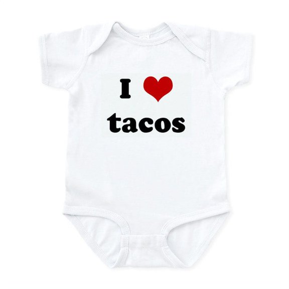 CafePress - I Love Tacos Infant Bodysuit - Baby Light Bodysuit, Size Newborn - 24 Months