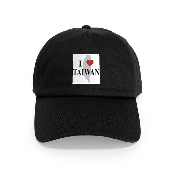 CafePress - I Love Taiwan Cap - Adjustable 100% Brushed Unisex Casual Cotton Baseball Cap, Beige, 1