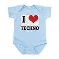 thumbnail image 1 of CafePress - I Love Techno Infant Creeper - Baby Light Bodysuit, Size Newborn - 24 Months, 1 of 4