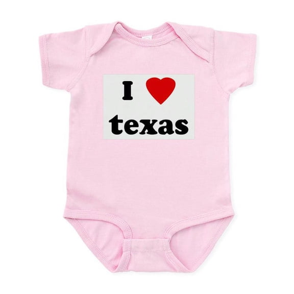 CafePress - I Love Texas Infant Bodysuit - Baby Light Bodysuit, Size Newborn - 24 Months