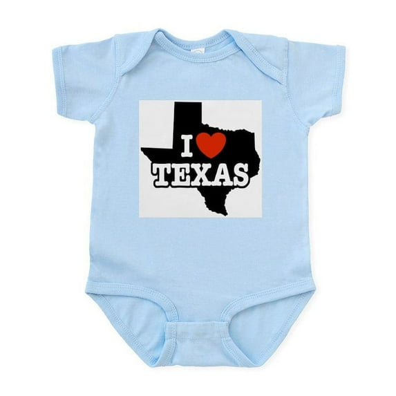 CafePress - I Love Texas Infant Creeper - Baby Light Bodysuit, Size Newborn - 24 Months