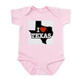 thumbnail image 1 of CafePress - I Love Texas Infant Creeper - Baby Light Bodysuit, Size Newborn - 24 Months, 1 of 4