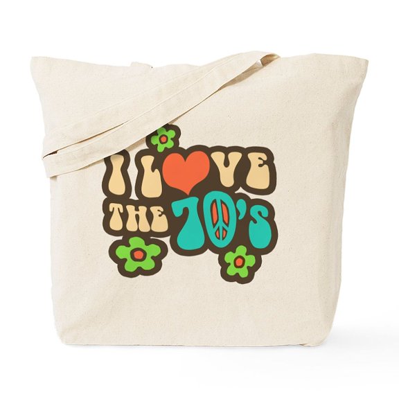 CafePress - I Love The 70'S Tote Bag - Unisex Canvas Tote Bag, Beige, 1-Piece