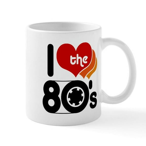 CafePress - I Love The 80'S Mug - 11 oz Ceramic Mug - Novelty Coffee Tea Cup