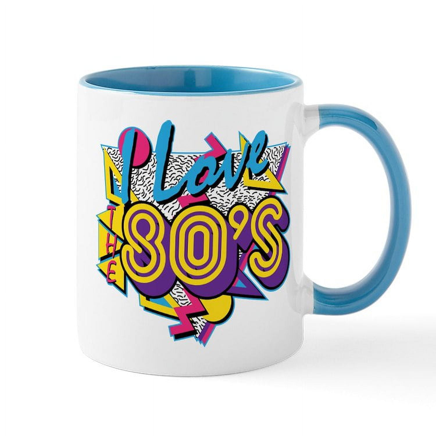 CafePress - I Love The 80S - 11 oz Ceramic Mug - Novelty Coffee Tea Cup