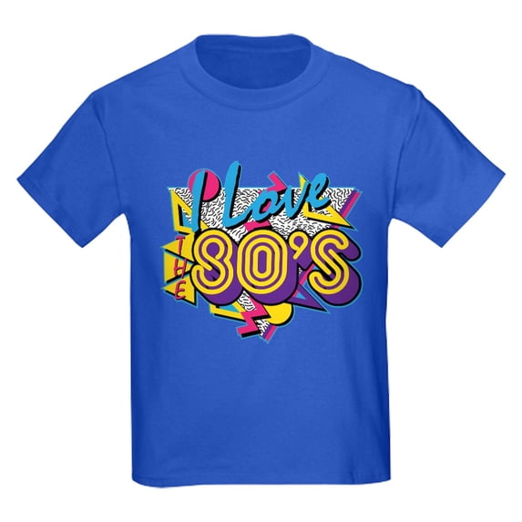 CafePress - I Love The 80S Kids Dark T Shirt - Dark T-Shirt Kids XS-XL