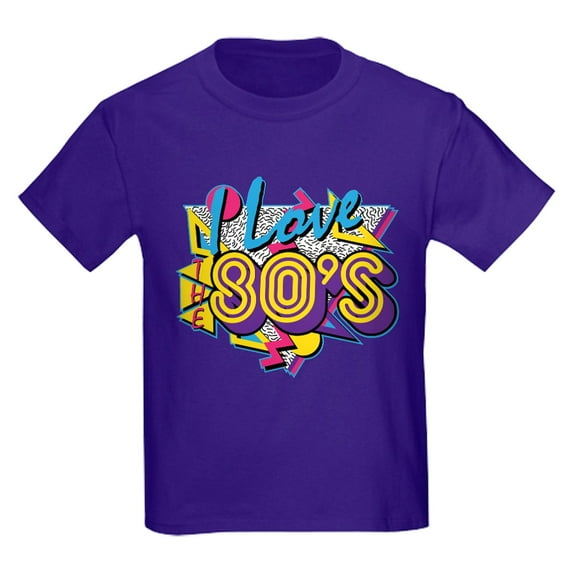 CafePress - I Love The 80S Kids Dark T Shirt - Dark T-Shirt Kids XS-XL