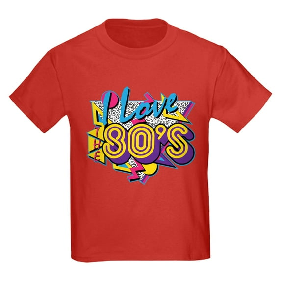 CafePress - I Love The 80S Kids Dark T Shirt - Dark T-Shirt Kids XS-XL