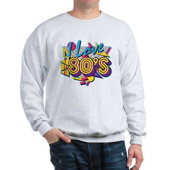 CafePress - I Love The 80S Sweatshirt - Crew Neck Sweatshirt