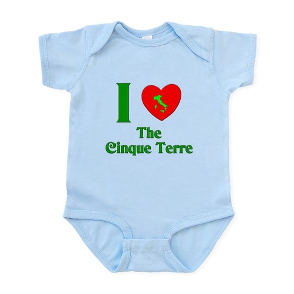 CafePress - I Love The Cinque Terre Italy Infant Bodysuit - Baby Light Bodysuit, Size Newborn - 24 Months