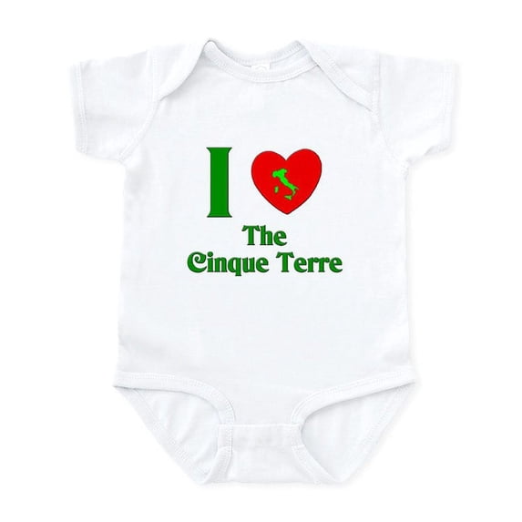 CafePress - I Love The Cinque Terre Italy Infant Bodysuit - Baby Light Bodysuit, Size Newborn - 24 Months