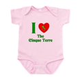 thumbnail image 1 of CafePress - I Love The Cinque Terre Italy Infant Bodysuit - Baby Light Bodysuit, Size Newborn - 24 Months, 1 of 4