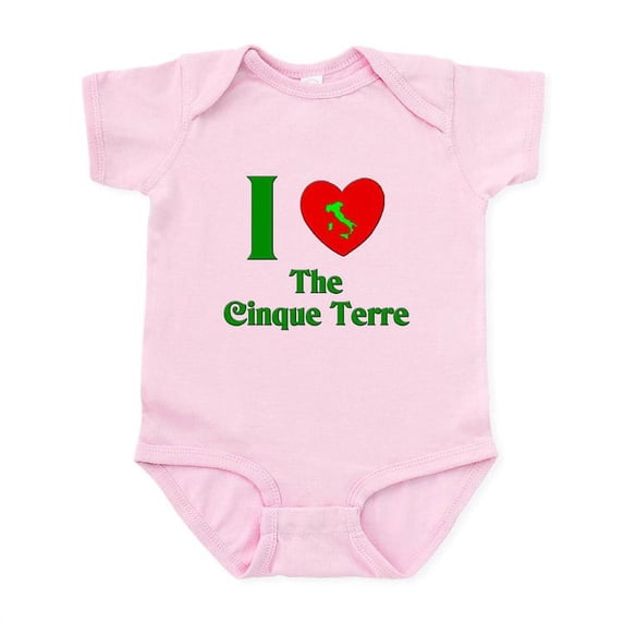 CafePress - I Love The Cinque Terre Italy Infant Bodysuit - Baby Light Bodysuit, Size Newborn - 24 Months