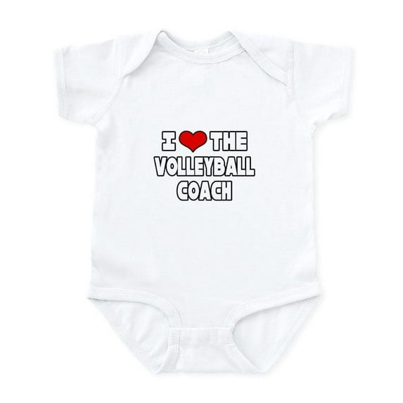 CafePress - I Love The Volleyball Coach Infant Bodysuit - Baby Light Bodysuit, Size Newborn - 24 Months