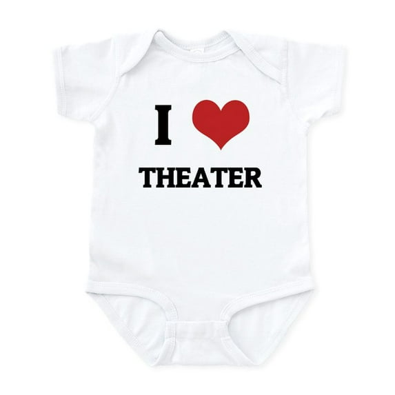 CafePress - I Love Theater Infant Creeper - Baby Light Bodysuit, Size Newborn - 24 Months