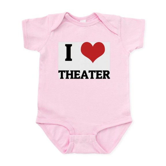 CafePress - I Love Theater Infant Creeper - Baby Light Bodysuit, Size Newborn - 24 Months