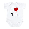 thumbnail image 1 of CafePress - I Love Tia Infant Bodysuit - Baby Light Bodysuit, Size Newborn - 24 Months, 1 of 4