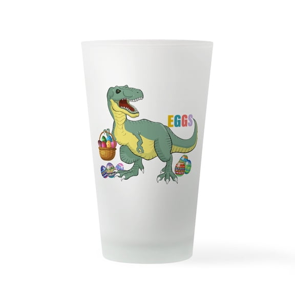 CafePress - I Love To Egg Hunt Funny Dinosaur L - Pint Glass, Drinking Glass, 16 oz. CafePress