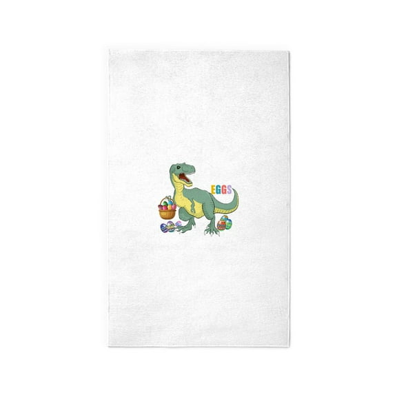 CafePress - I Love To Egg Hunt Funny Dinosaur L Small Area Rug - 3'x5' Decorative Area Rug, Fabric Throw Rug