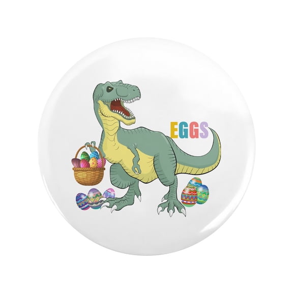 CafePress - I Love To Egg Hunt Funny Dinosaur Love 3.5 Button - 3.5" Button