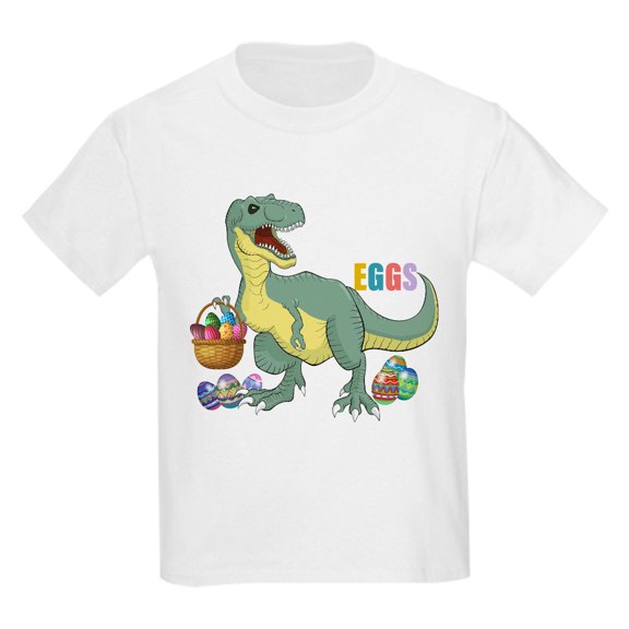 CafePress - I Love To Egg Hunt Funny Dinosaur Lover Ea T Shirt - Light Classic Kids Graphic, Short Sleeve T-Shirt, Sizes XS-XL